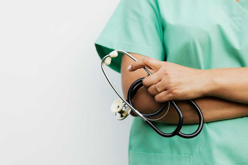 Doctor holding a stethoscope